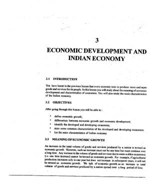 Economic Development and Indian Economy (377 KB) PDF File Opens in a new window