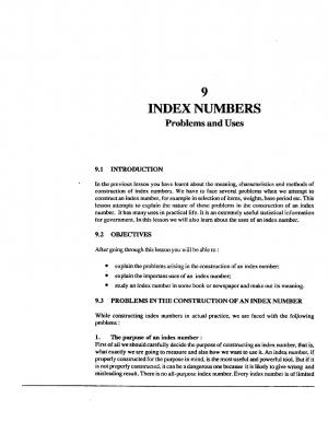 Index Numbers: Problems and Uses (264 KB) PDF File Opens in a new window