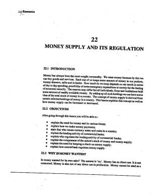 Money Supply and Its Regulation (537 KB) PDF File Opens in a new window