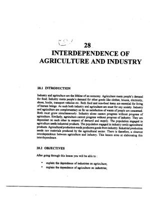 Interdependence of Agriculture and Industry (242 KB) PDF File Opens in a new window