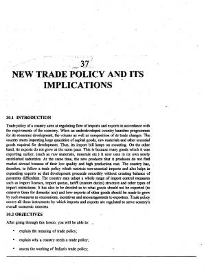 New Trade Policy and Its Implications (380 KB) PDF File Opens in a new window