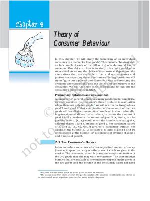 Theory of Consumer Behaviour