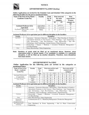 AAU Recruitment 2016 for 43 Assistant Professor Posts