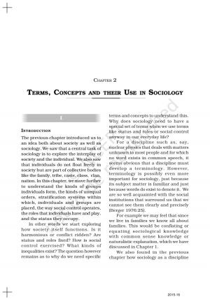 TERMS, CONCEPTS AND THEIR USE IN SOCIOLOGY