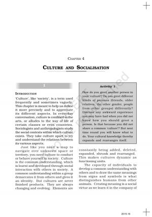CULTURE AND SOCIALISATION