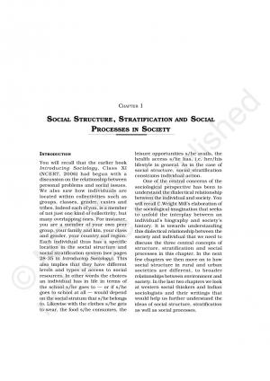 SOCIAL STRUCTURE, STRATIFICATION AND SOCIAL PROCESSES IN SOCIETY