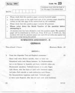 CBSE Class 10 German Question Paper 2012
