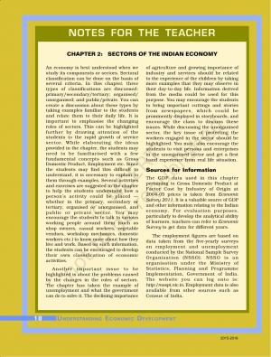 SECTORS OF THE INDIAN ECONOMY