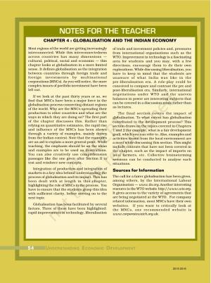 GLOBALISATION AND THE INDIAN ECONOMY