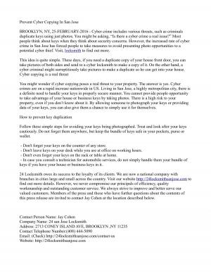 Prevent Cyber Copying In San Jose