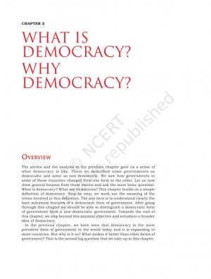 What is Democracy? Why Democracy?