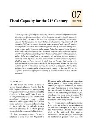 Fiscal Capacity for the 21 CHAPTER st Century