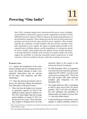 Powering “One India”