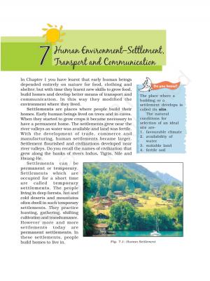 human environment-settlemant ,transport and communication