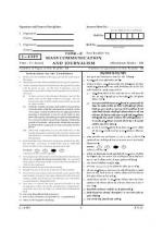 UGC NET JRF June 2005 Question Paper II Mass Communciation and Journalism