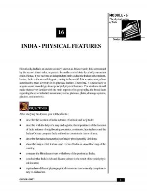 INDIA - PHYSICAL FEATURES
