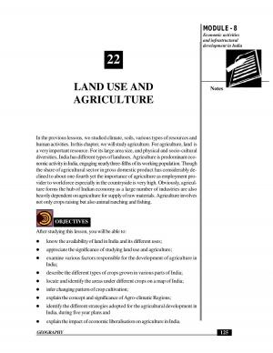 LAND USE AND AGRICULTURE