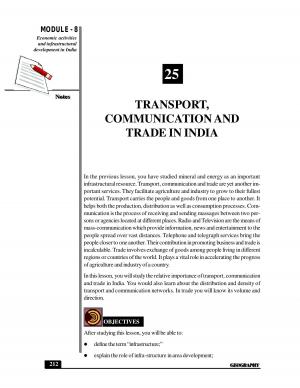 TRANSPOR T , COMMUNICA TION AND TRADE IN INDIA
