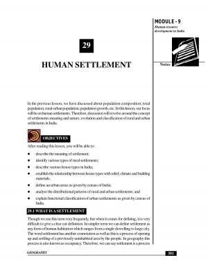 HUMAN SETTLEMENT