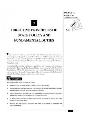 DIRECTIVE PRINCIPLES OF ST A TE POLICY AND FUNDAMENT AL DUTIES