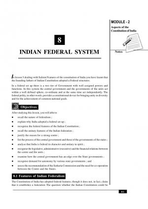 INDIAN FEDERAL SYSTEM