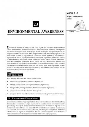 ENVIRONMENT AL AW ARENESS