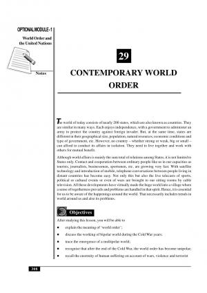 CONTEMPORAR Y WORLD ORDER