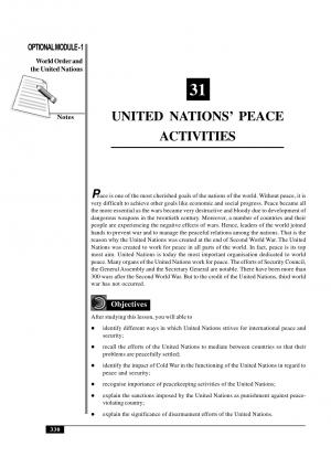 UNITED NA TIONS’ PEACE ACTIVITIES