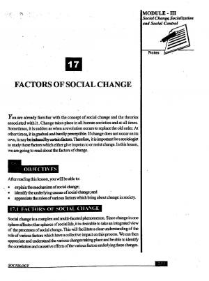 Factors of Social change