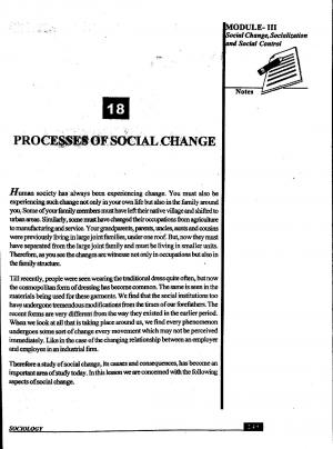 Processes of Social Change