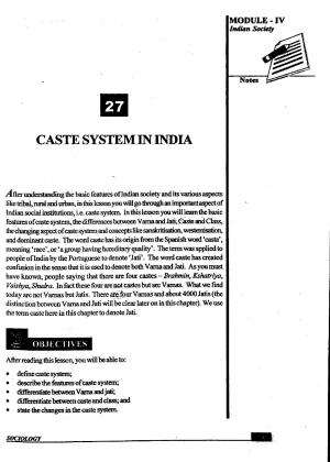 Caste System in India