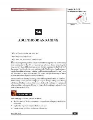 ADUL THOOD AND AGING