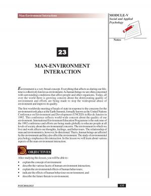 MAN-ENVIRONMENT INTERACTION