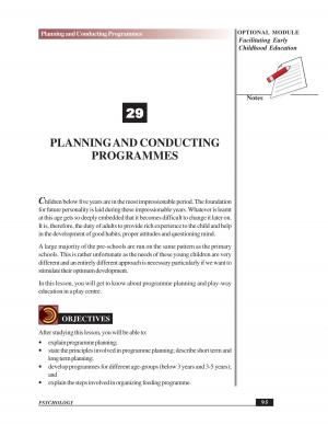 PLANNING AND CONDUCTING PROGRAMMES