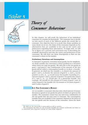 NCERT CBSE Class 12th Economics (Introductory Microeconomics) Chapter 2: Theory of Consumer Behaviour