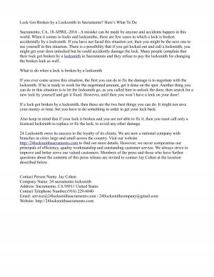 Lock Got Broken by a Locksmith in Sacramento? Here’s What To Do