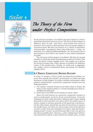 NCERT CBSE Class 12th Economics (Introductory Microeconomics) Chapter 4 The Theory of The Firm Under Perfect Competition