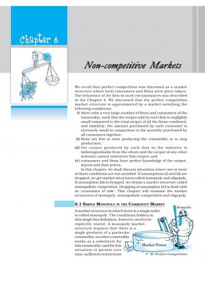 NCERT CBSE Class 12th Economics (Introductory Microeconomics) Chapter 6 Non-Competitive Markets