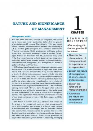 NCERT CBSE Class 12th Business Studies (Part I) Chapter 1 Nature and Significance of Management