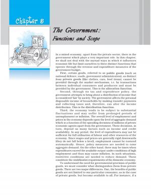 NCERT CBSE Class 12th Economics Chapter 5 The Government Functions and Scope