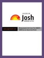 Management Aptitude Test (MAT) 2004 Solved Question Paper