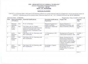 CSIR-IICT Recruitment 2016 for 38 RA, JRF & Other Posts