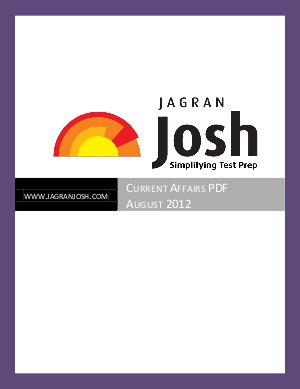 Josh Magazine Current Affairs Magazine August 2012