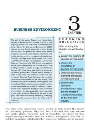 NCERT CBSE Class 12th Business Studies (Part ‒ I) Chapter 3 Business Environment  