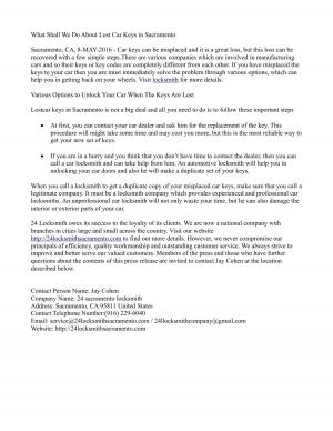 What Shall We Do About Lost Car Keys in Sacramento