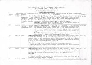 ICAR-IIFSR Recruitment 2016 for 09 Senior Research Fellow and Young Professional Posts