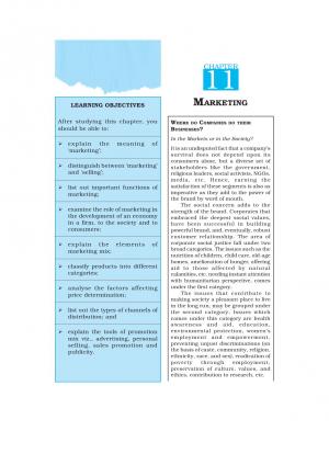 NCERT CBSE Class 12th Business Studies (Part ‒ II) Chapter 11 Marketing