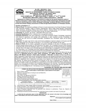 BSI Recruitment 2016 for 03 Research Associate – I Posts 