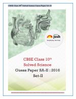 CBSE Class 10th SA - II Science Solved Guess Paper 2016 Set - II ebook