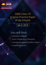 CBSE Class 10th Solved Science Practice Paper 2015 Set-II